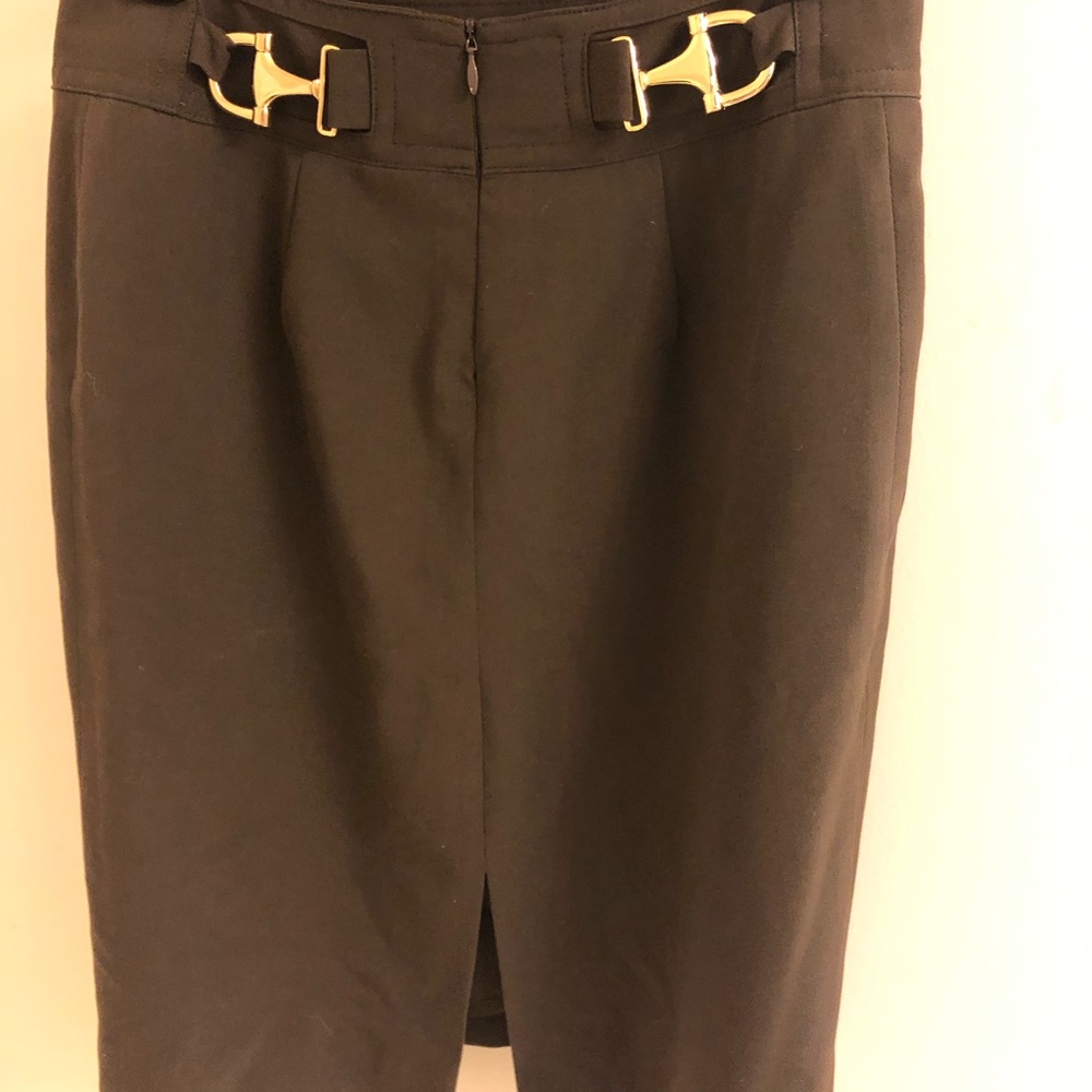 INC Brown Skirt with Gold Embellishments, 2P, NWOT